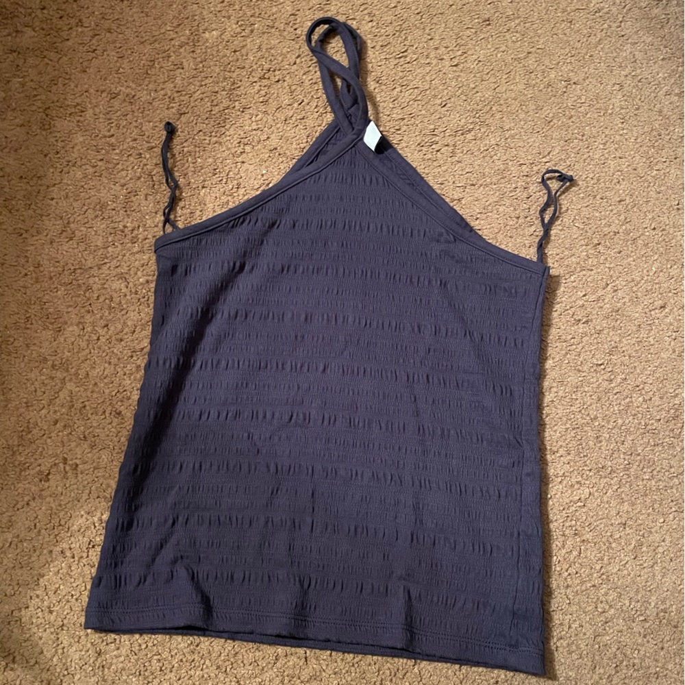 Old Navy Charcoal Blue Halter Top
